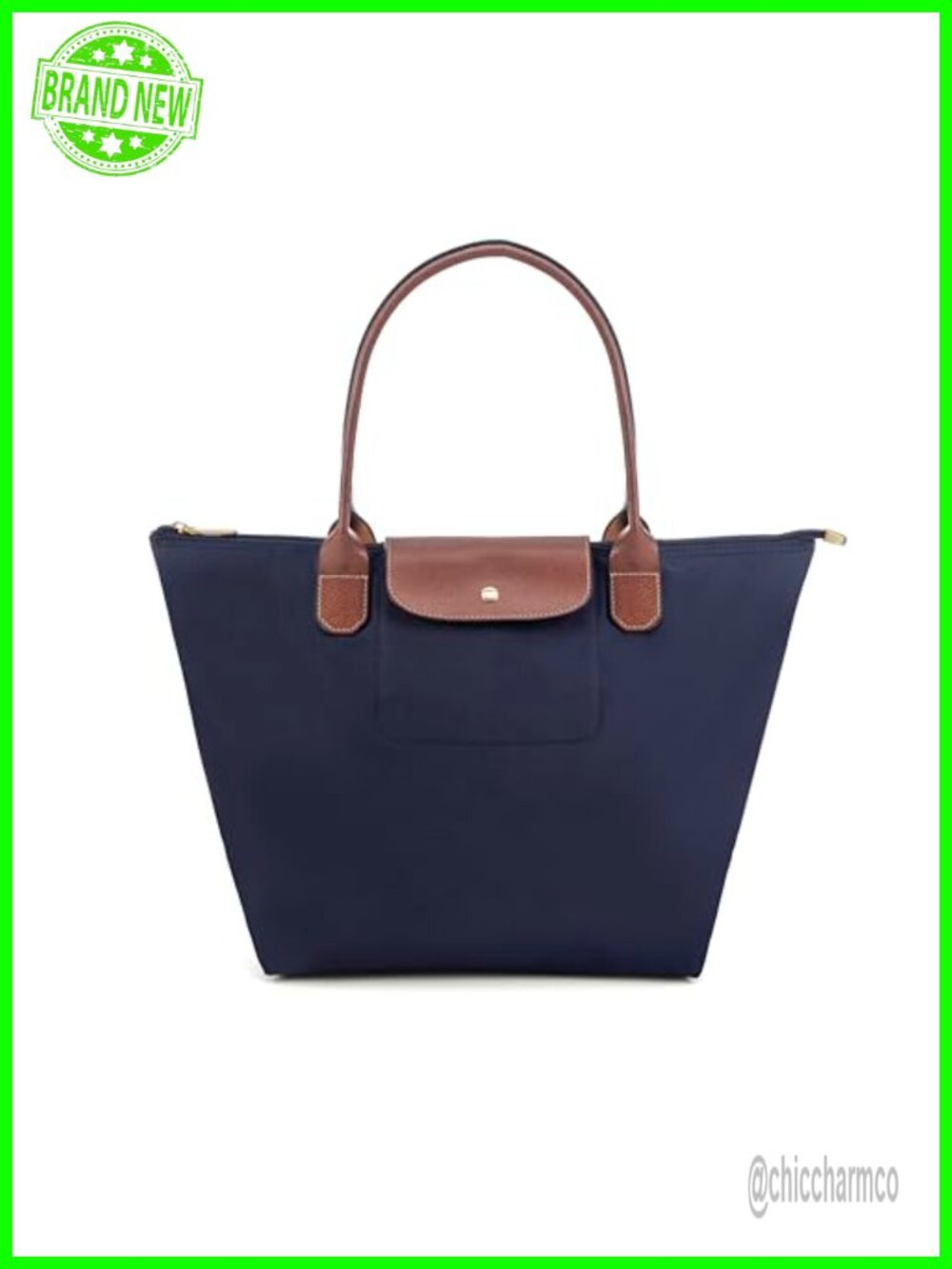 Nylon Foldable Tote Bag Water Resistant Shoulder Hobo Handbag